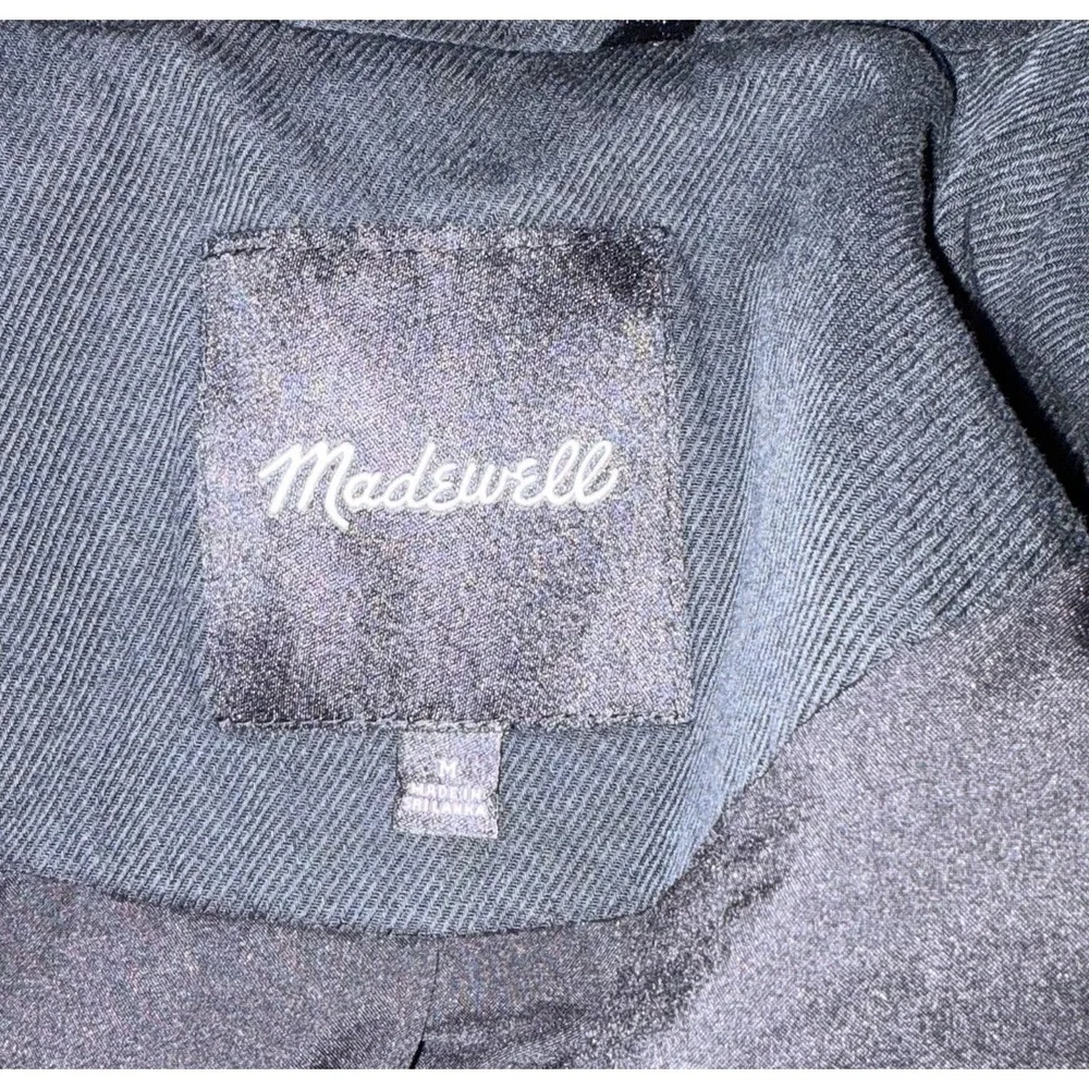 Madewell Oversized Blazer Drapeweave Caldwell Double-Breasted Medium Linen Blend